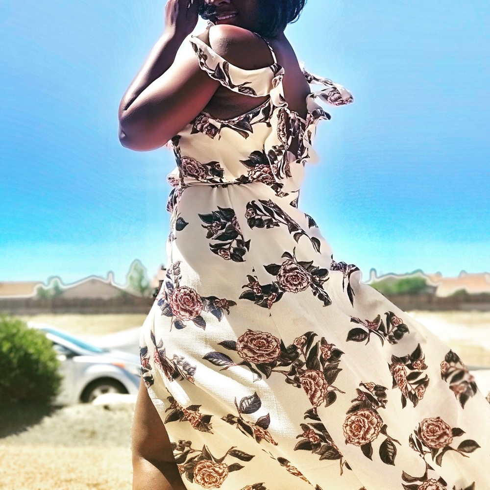 Floral wrap dress